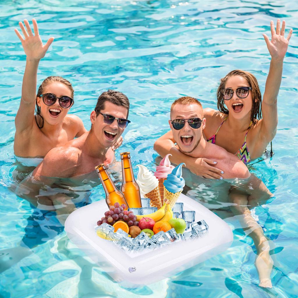Inflatable Ice Serving Buffet Bar -  Food & Drinks Cooler Serving Tray For Summer Party Picnic & Camping