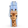 1PC Cute Giraffe Head Portrait 750ml Color Plastic Sports Water Bottle Leakproof Flip Straw Lid For Sports Office Home Use