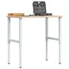 VidaXL Workbench 100x60x(71,5-98) Cm Solid Oak Rectangular Wood, Work Table, Workstation, Work Table 3309700