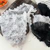 Корейская юбка мини с кружевной вставкой и завязками
