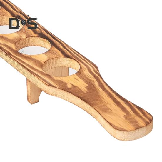 Стойка для бокалов для вина 6 маленьких бокалов для вина, деревянный держатель для вина, поднос для виски, водки, текилы, хороший помощник для вечеринок, домашнего бара, ресторана