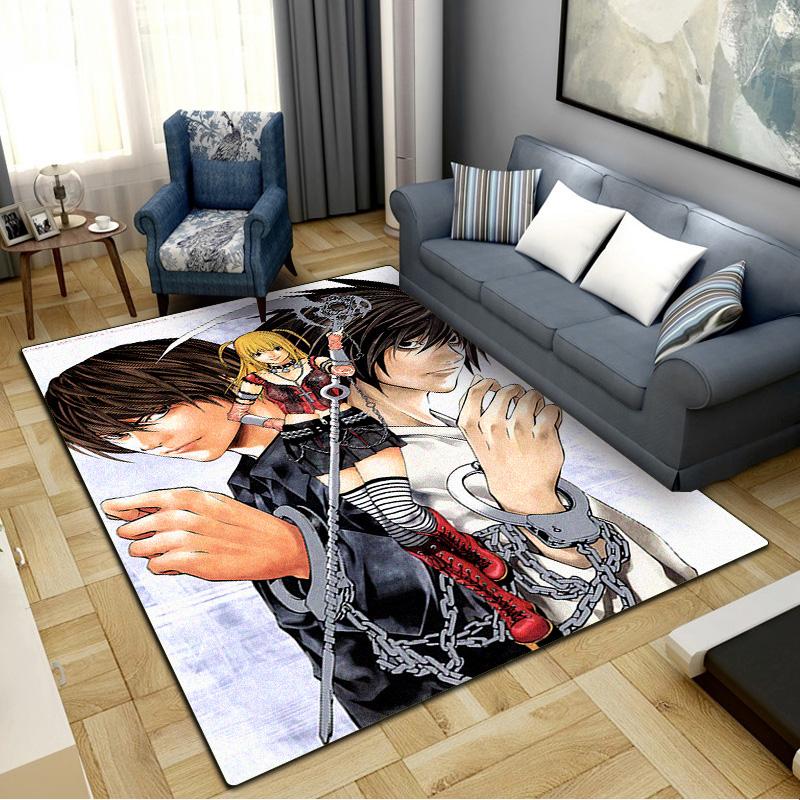 Death Note Anime Carpet Rug for Living Room Bedroom Home Sofa Decoration, Kids play Non-slip Floor Mat