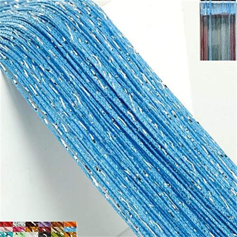 Нитяная штора для двери, штора из бусин для дверного проема, подвесная перегородка для комнаты, бисерный декор, бахрома, панель, шкаф, окна, двери, пайетки, прозрачная, кисточки