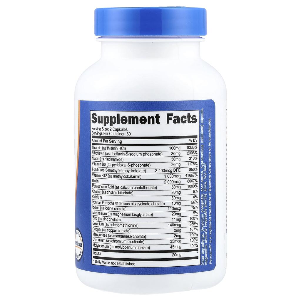 Nutricost Methylated Vitamin B Complex, 120 Capsules