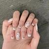 24/30Pcs/Set Fake Nails with Glue Square Long Nail Extension Removable Home Salon Women Girls