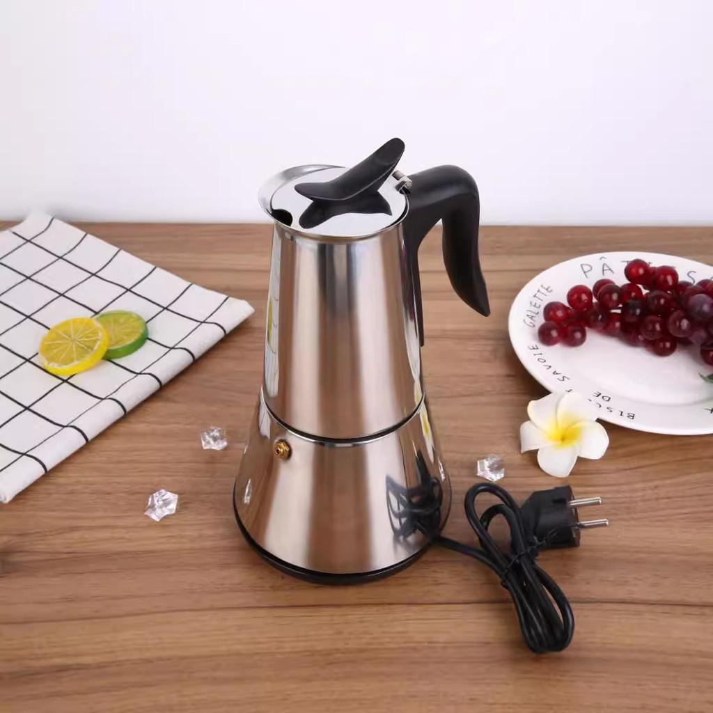 300 мл большой емкости бытовой электрический мокко-кофеварка 304 нержавеющая сталь итальянская эспрессо ручная кофемашина