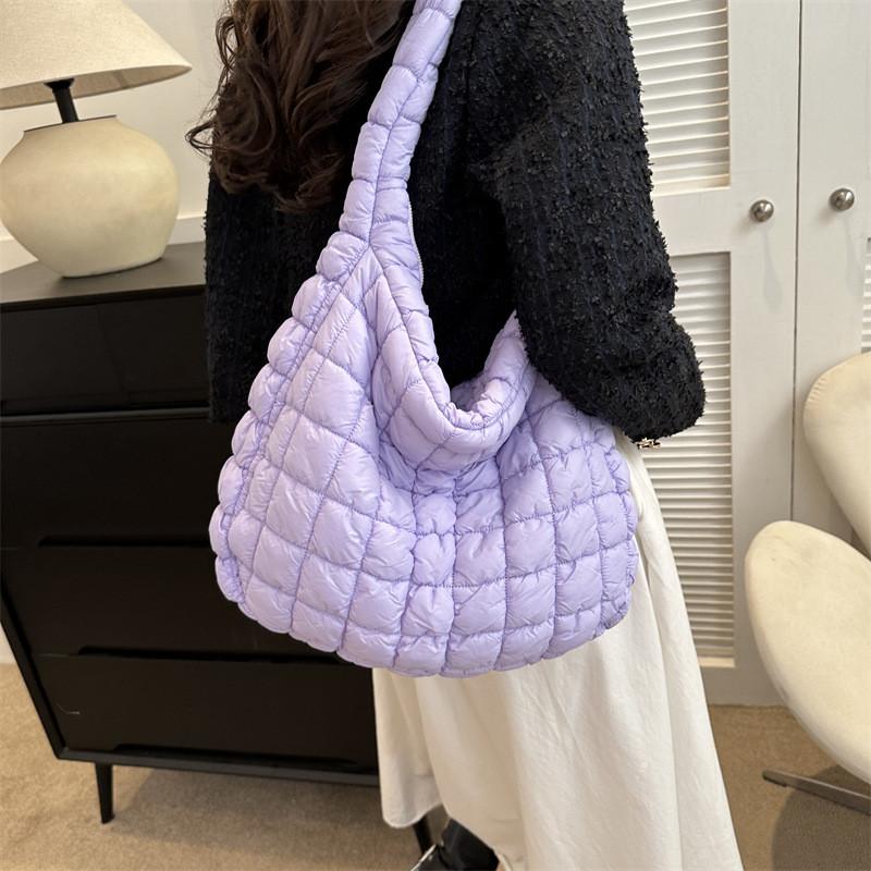 Трендовая большая сумка-тоут «Облако» для женщин в черном, белом, хаки, фиолетовом и зеленом цветах, модный стиль