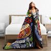 Poster Fast Food Mexican Nachos Burritos Blankets Snack Tacos Flannel Throw Blankets Travel Portable Lightweight Multi-function
