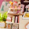 CUTEROOM Dollhouse Kit, Miniature Handmade Set, Beginner's DIY Wooden Dollhouse Toy with Dustproof Cover and LED Light (H023)
