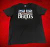 Новая мужская ретро-винтажная унисекс футболка The Beatles с черным логотипом Union Jack