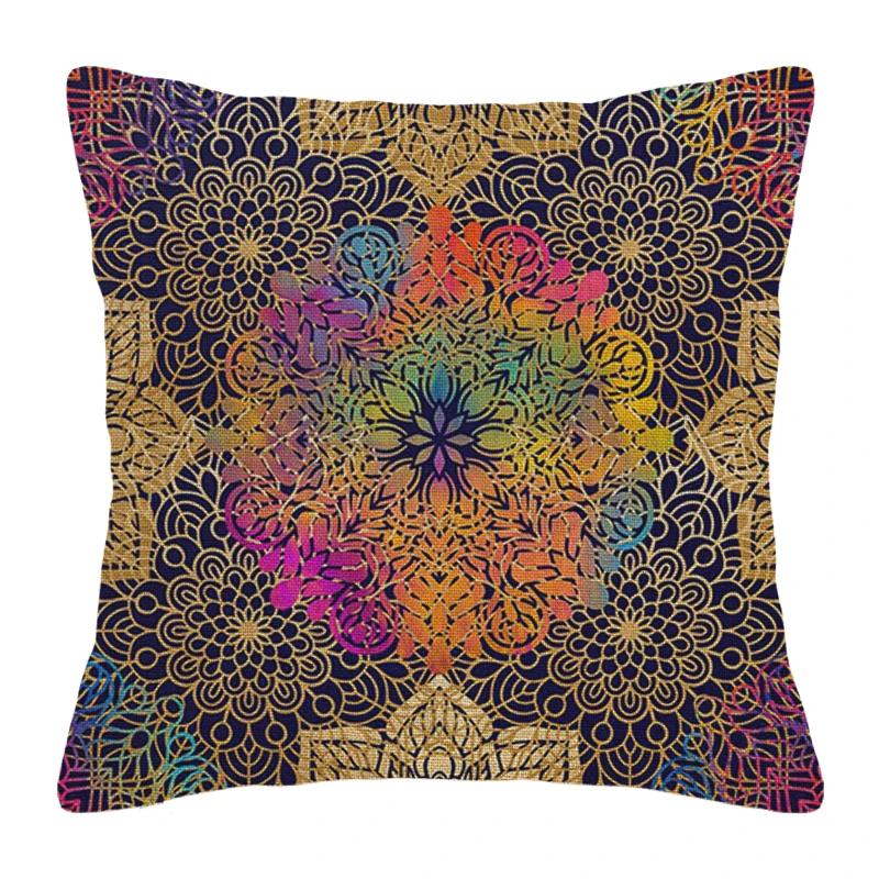 Декоративная подушка для дома, декор гостиной, наволочка, чехол для подушки 45*45 40x40см 60x60см 45x45см 50x50см Мандала бохо