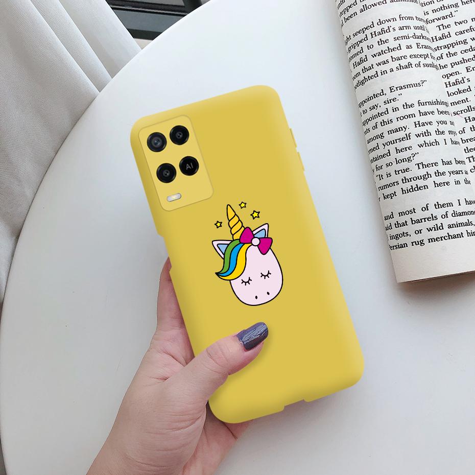 For Oppo A54 Case CPH2239 Soft Silicone Shockproof Cute Painted Cover For Oppo A54 OppoA54 A 54 6.1" Phone Cases Fundas Bumper