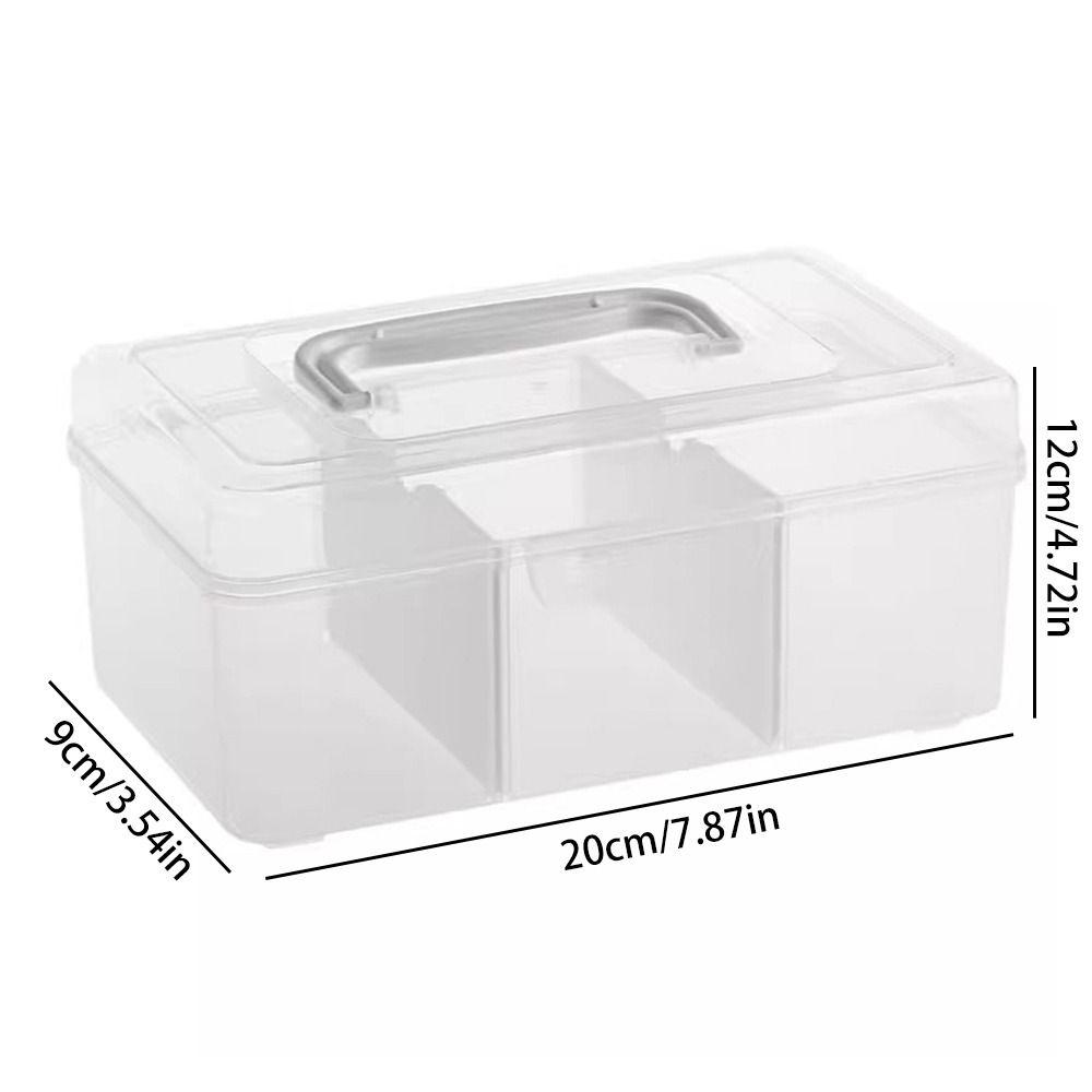 Прозрачная коробка для неотложной медицинской помощи большой вместимости, прочная коробка для хранения лекарств