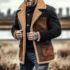 Men's Suede Winter Jacket With Pocket Zipper Coat