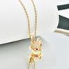 Little Fox Necklace Female Style High Value Trendy Retro Micro-Inlaid Zircon Pendant Accessories