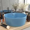 VidaXL Luxury Washbasin with Overflow Countertop Basin Toilet Hand Wash Basin Bathroom Room Cosmetic Room Home Blue 147033