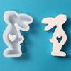 Heart Rabbit Candle Resin Mold Easter Rabbit Silicone Mould DIY Craft Mold Handmade Soap Baking Mold for Home Decors