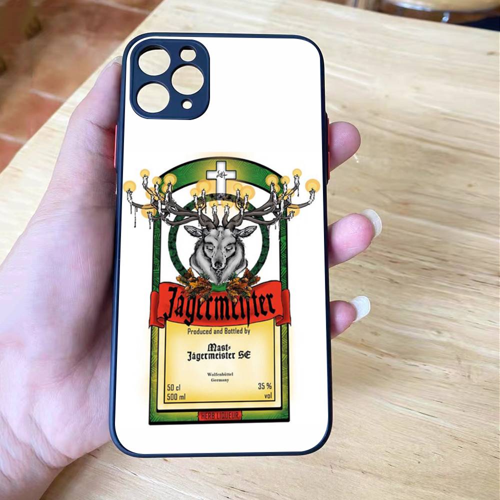 Горячий J-Jagermeisters Ударопрочный Для iPhone X XS 11 12 13 14 15 16 pro Mini MAX прозрачный Матовый Чехол для Телефона