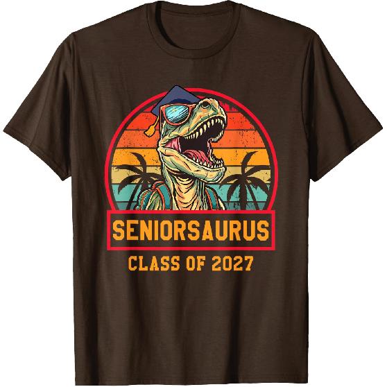 Seniorsaurus Class of 2027 Senior Funny Seniors 2027 T-Shirt