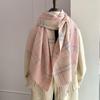 Luxury Women's Double-Sided Cashmere-Feel Scarf with Tassels – High-End, Versatile, Warm Shawl for Autumn and Winter
