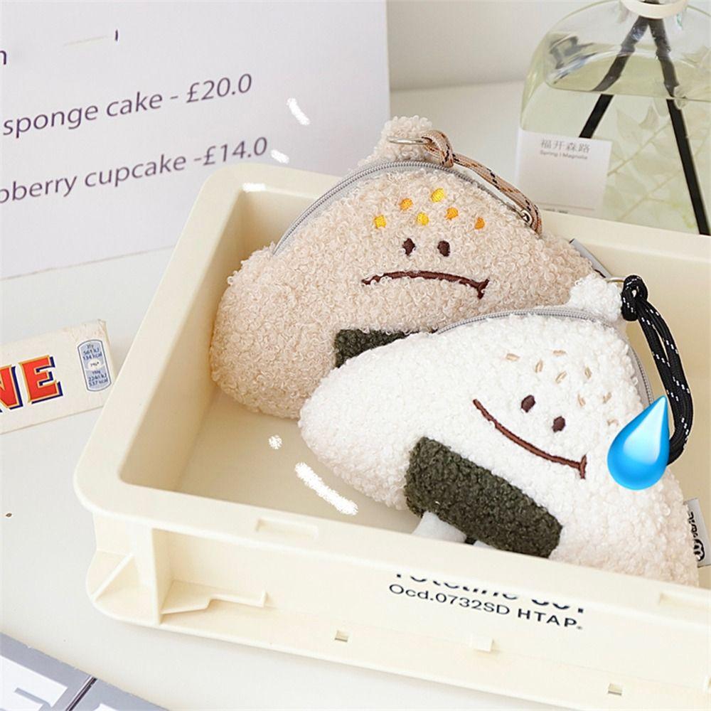 Выражение Рисовый Шарик Плюшевая Сумка На шею Кошелек Сумка Кроссбоди Забавная Холтер Маленькая Сумка Подарок