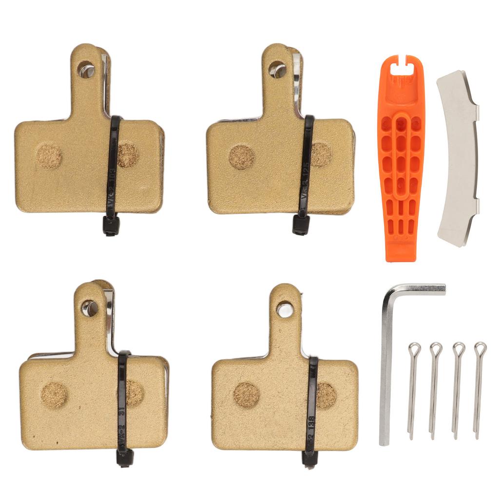 4 пары тормозных колодок для велосипеда с инструментами для установки. Металлические надежные тормозные колодки для скутера.