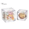 Прозрачные акриловые коробки, маленькие квадратные кубические контейнеры с крышкой, пластиковый органайзер для хранения конфет, таблеток, крошечных ювелирных изделий