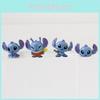 Stitch Pvc 12pcs Action Figures Model Toy Decoration Gifts Cartoon Ornament
