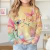 Unisex Children's Cartoon Printed Cute Long Sleeved Soft Comfortable Top