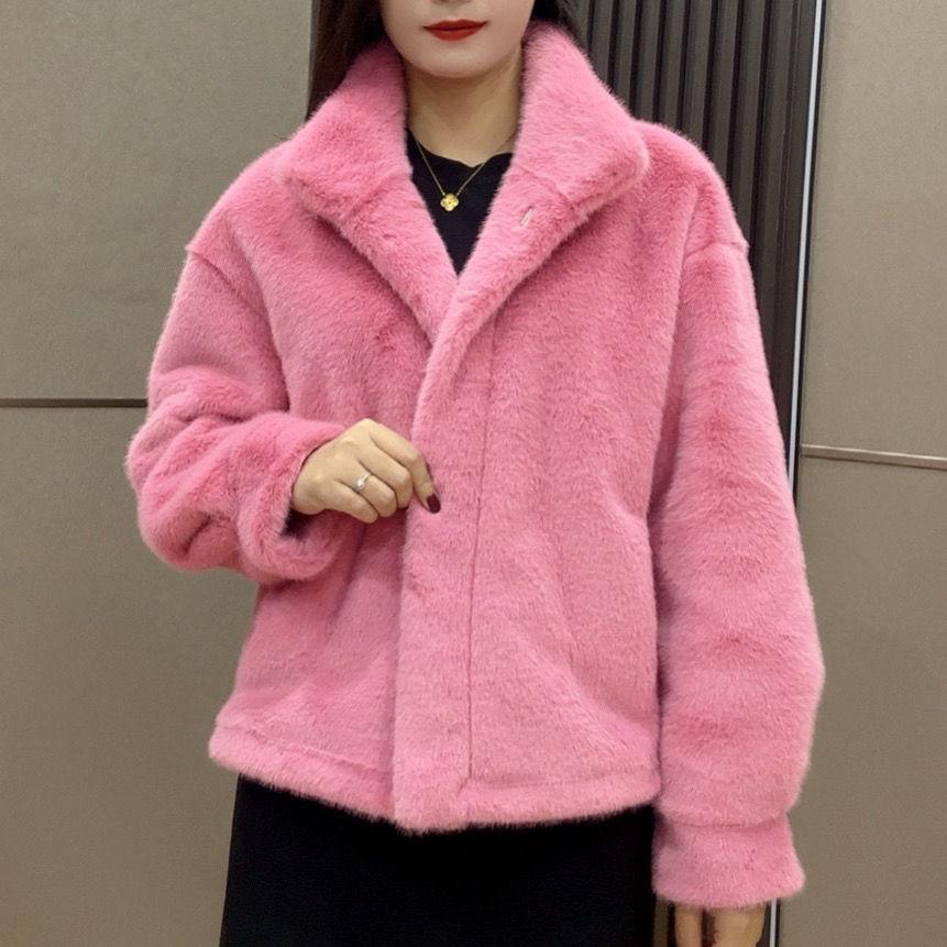 Короткая модная шуба с воротником-стойкой и леопардовым принтом для женщин, теплая и свободная зимой