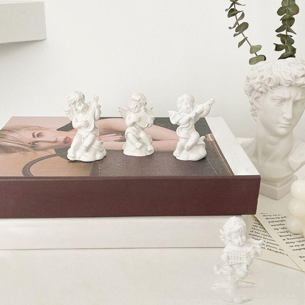 Decoration Guardian Angel Character Sculpture Garden Ornaments Desktop Figurine Cupid Angel Statue