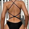 Big backless sexy women's swimsuit, two-piece swimsuit, European and American women's swimsuit DL191