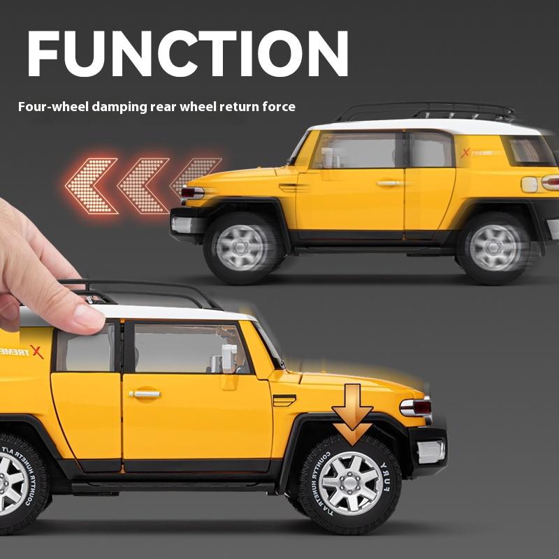 Масштаб 1/24 TOYOTA FJ Cruiser Внедорожный внедорожник Металлический литой под давлением Модель автомобиля Высокое качество Декоративные модные украшения Подарочная коробка для друга