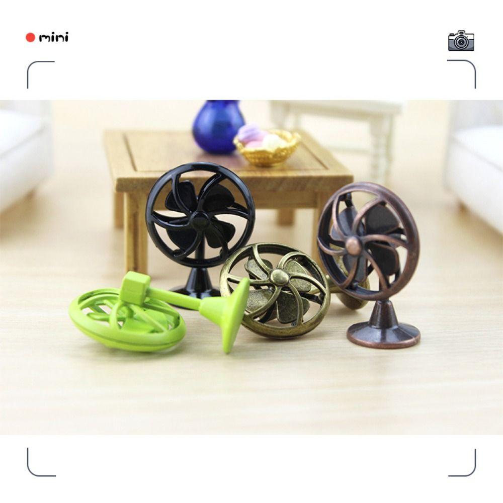 Vintage Dollhouse Electric Fan Retro Mini Fan Model Miniature Doll Fan Furniture DIY Toy