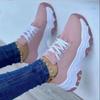 New Women's Shoes Platform Color Matching Lace-up Running Shoes Women's Large Size Low-top Casual Single Shoes Sports Shoes Women