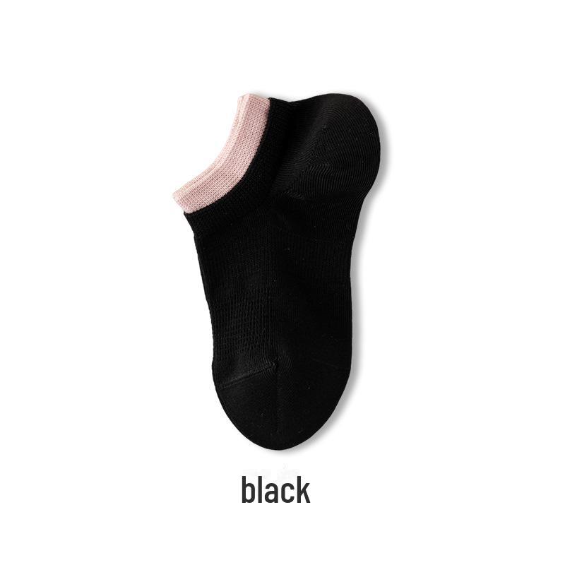 Женские нескользящие невидимые носки-лодочки с двухслойным дизайном - дышащая сетка для весны и лета