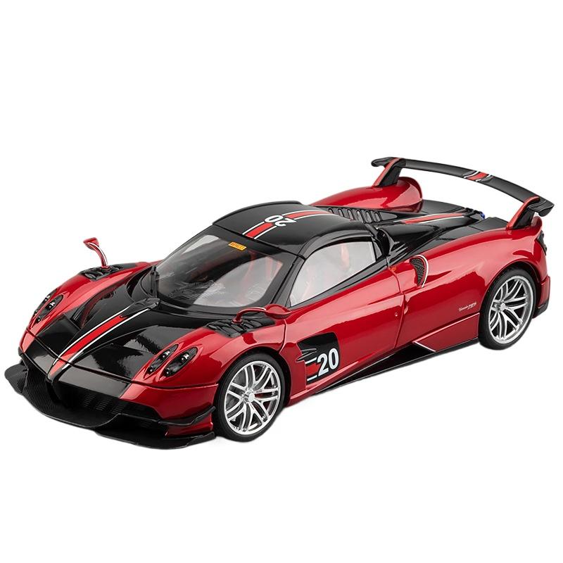 Новая модель спортивного автомобиля Pagani Huayra BC в масштабе 1/18, литой металлический гоночный автомобиль, модель транспортного средства, симуляция звука и света, детская игрушка, подарок