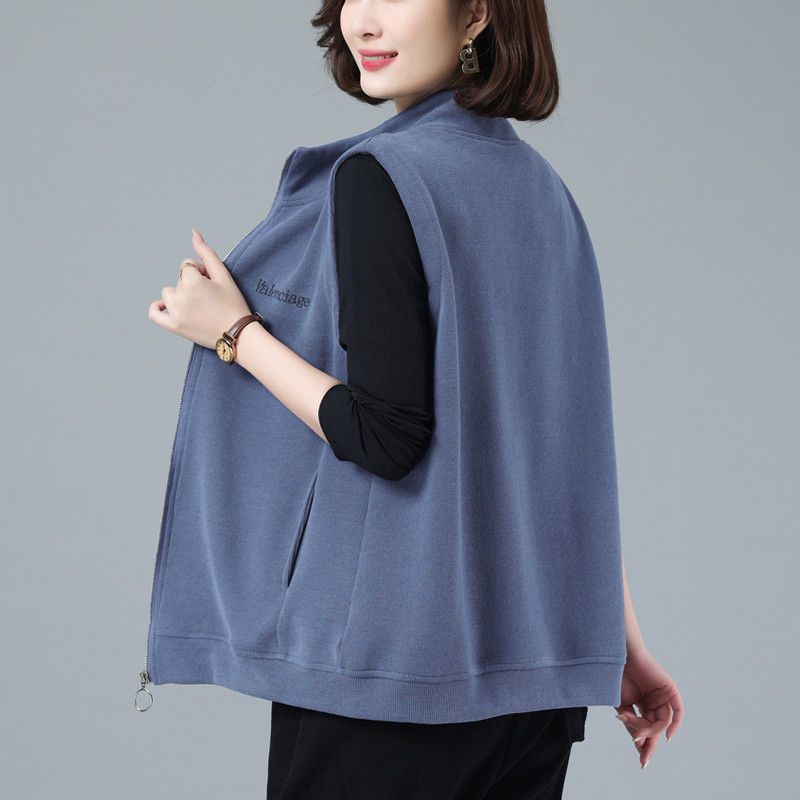 Spring Autumn Cotton Casual Vest Female Korean Version Loose Temperament Fashion Short Waistcoat Jacket