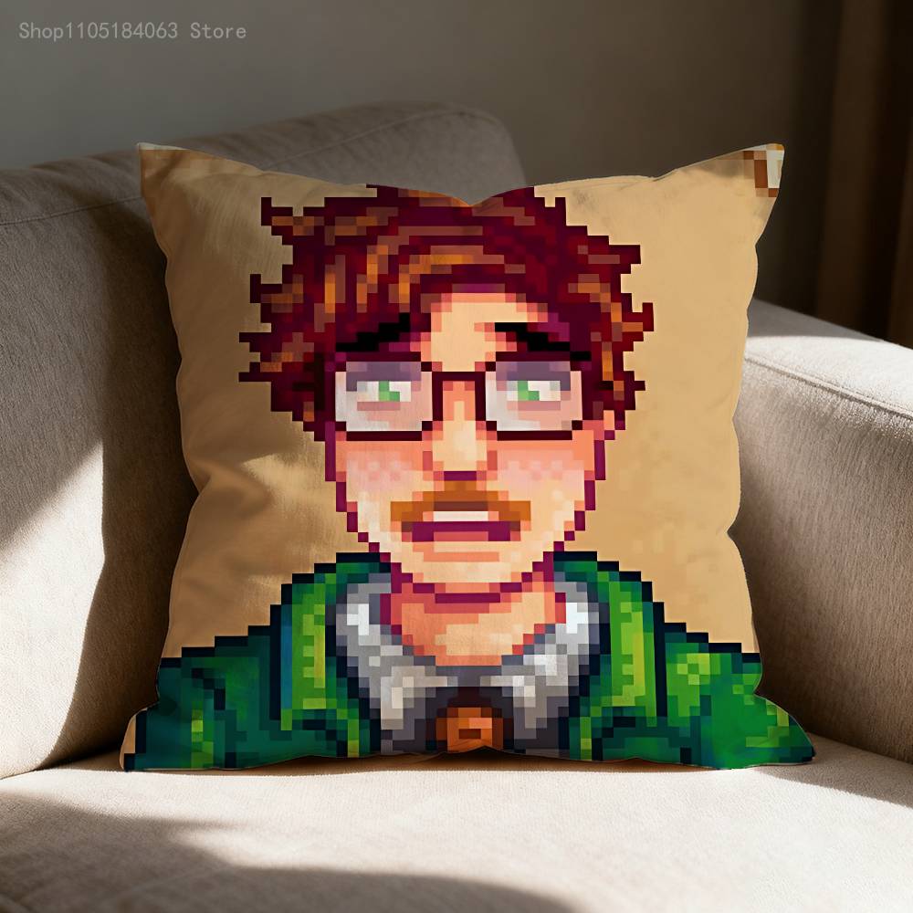 Наволочка Alex Haley S-Stardew V-Valley Для 45X45См 55X55 См 30X30 См Квадратная Наволочка для Автомобильной Подушки Декор Домашней Спальни Подарок