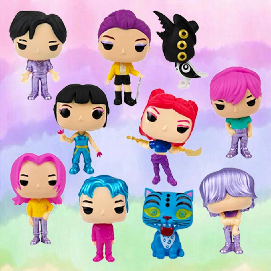 10 шт./Набор Лимитированная серия K-Pop Охотники на демонов POP Фигурка - Зои Руми Мира Джину Дерпи Сасси Аниме Коллекционная Модель Игрушка Подарок