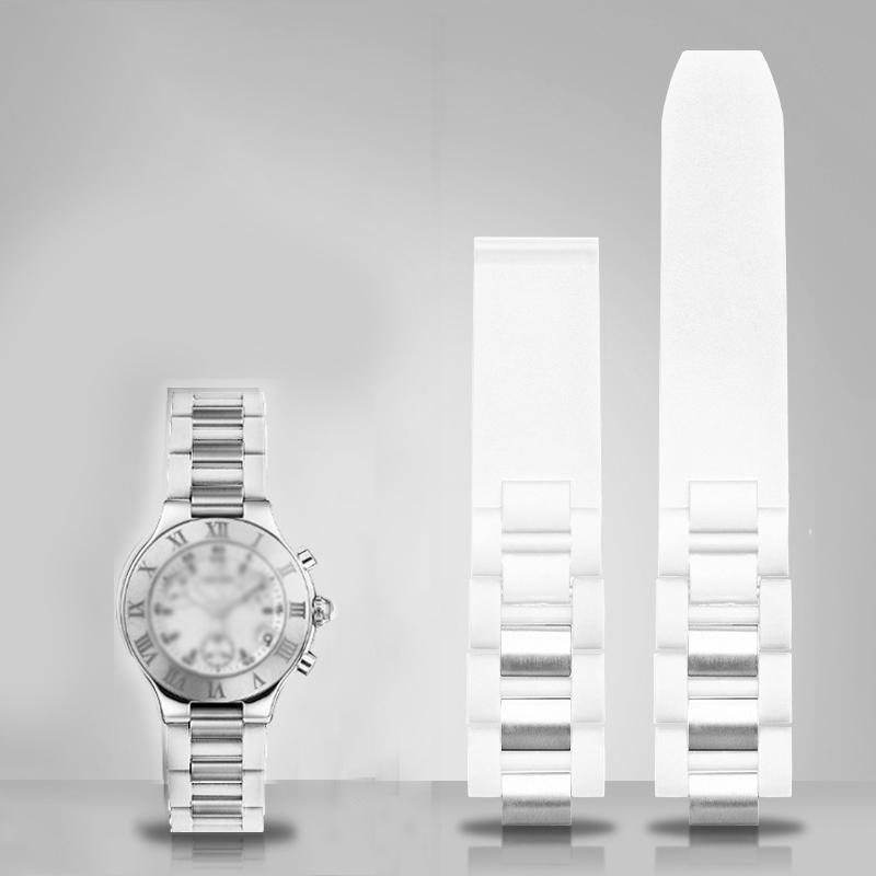 Силиконовый ремешок для часов с ремешком из нержавеющей стали для автомобильных часов, ремень, выпуклый 20*10 мм, резиновый ремешок для часов, браслет на запястье