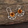 Серьги с цитрином, ювелирные изделия из стерлингового серебра 925 пробы с драгоценными камнями, серьги ручной работы, на День Благодарения