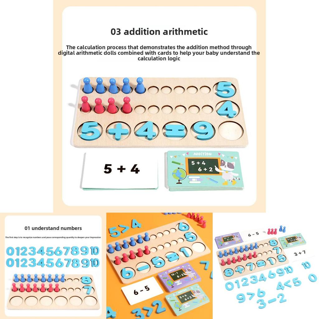 Wooden Educational Toy For Kids With Number Counting And Addition Skills For Early Learning