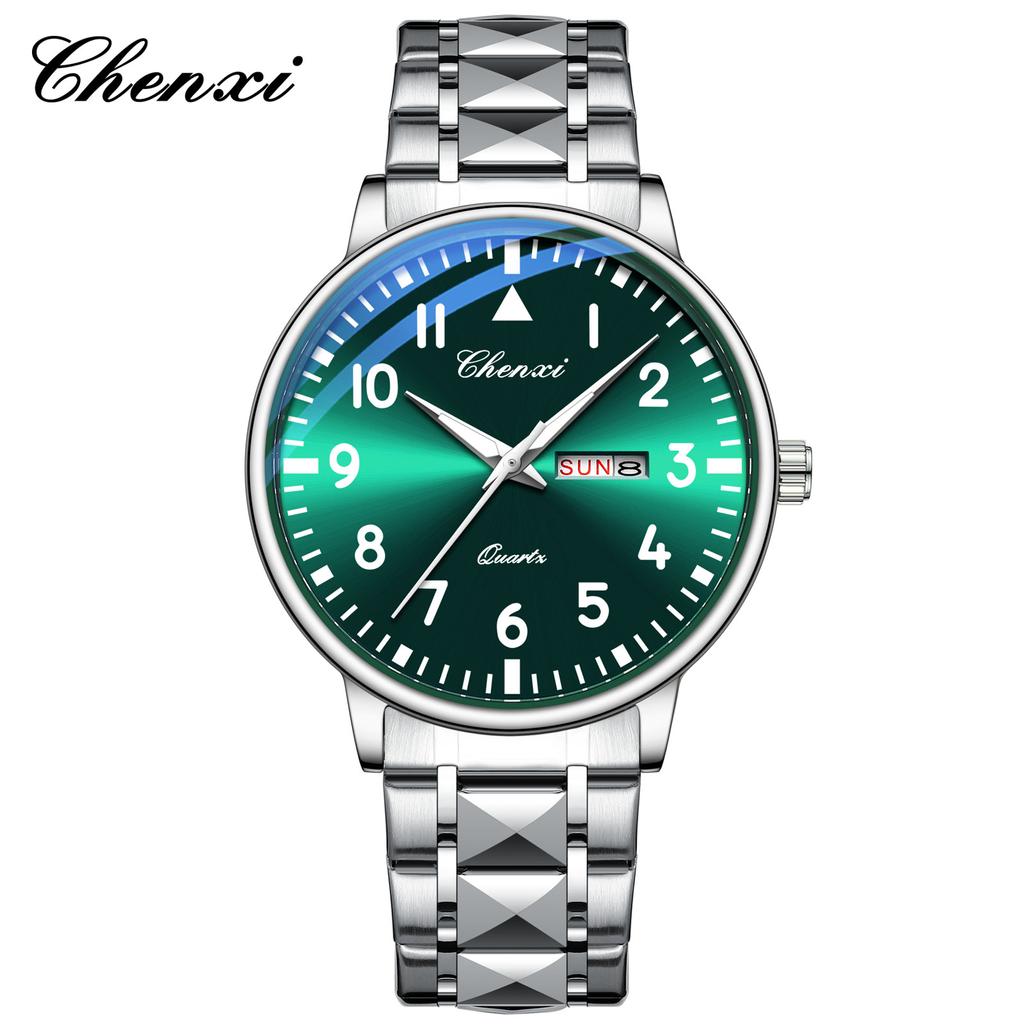 Новые кварцевые часы для мужчин из нержавеющей стали, водонепроницаемые, светящиеся, с календарем, деловые мужские часы Regalos Para Hombres