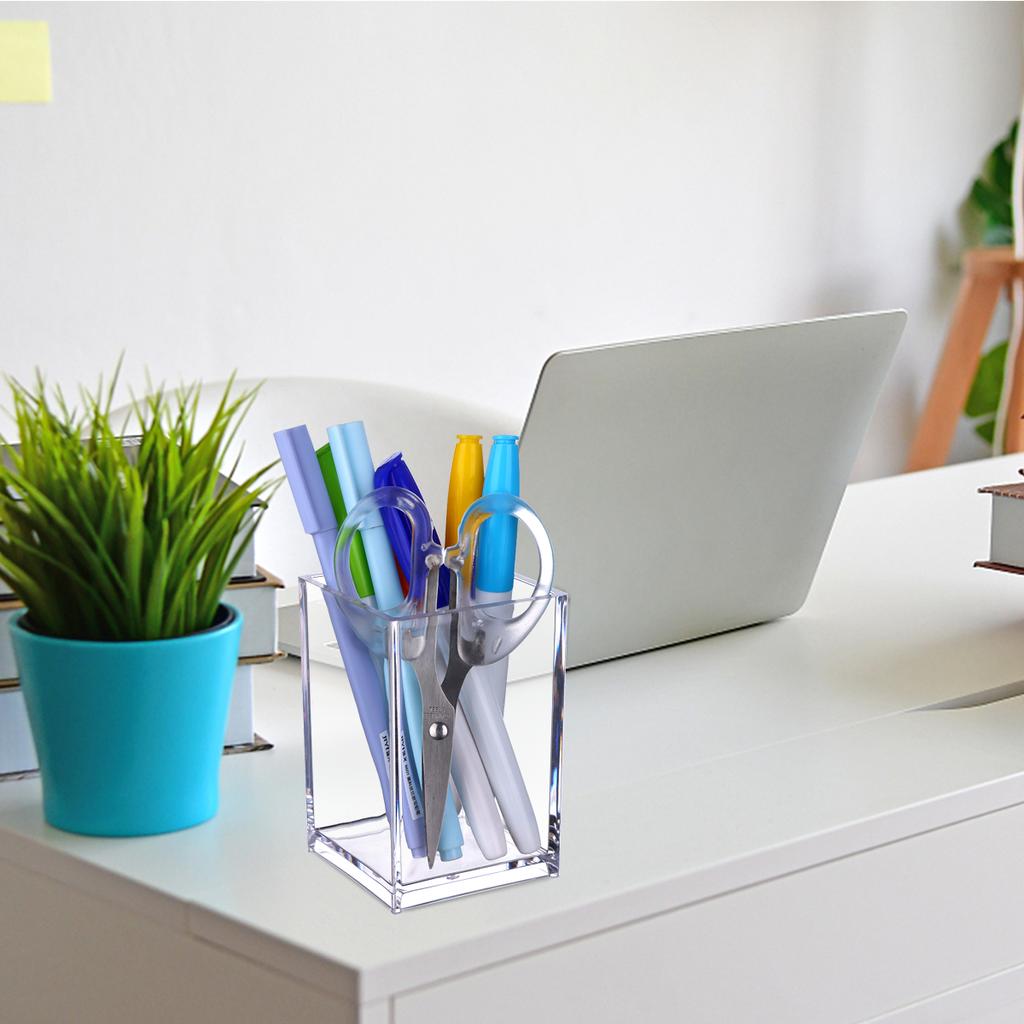 4 шт. акриловый держатель для ручек акриловый горшок для ручек, держатель для ручек квадратный акриловый Penci