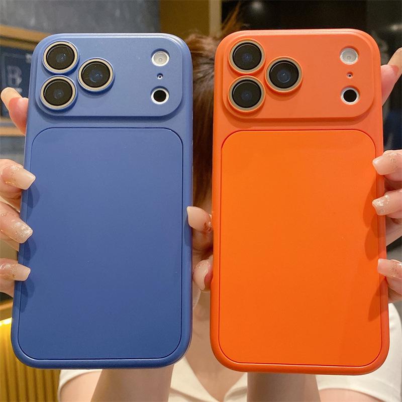 Чехол для телефона iPhone 17 Pro Max однотонный: Подходит для больших окон и моделей от 14 до 17