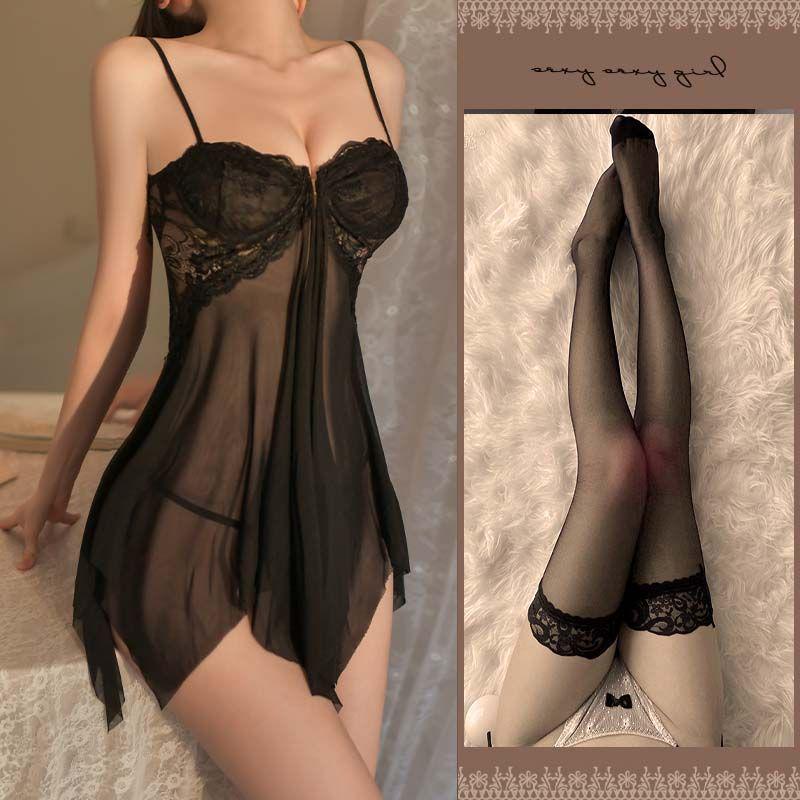 Elegant Plus Size Lace Camisole Nightgown - Women's Flirtatious Summer Lingerie.