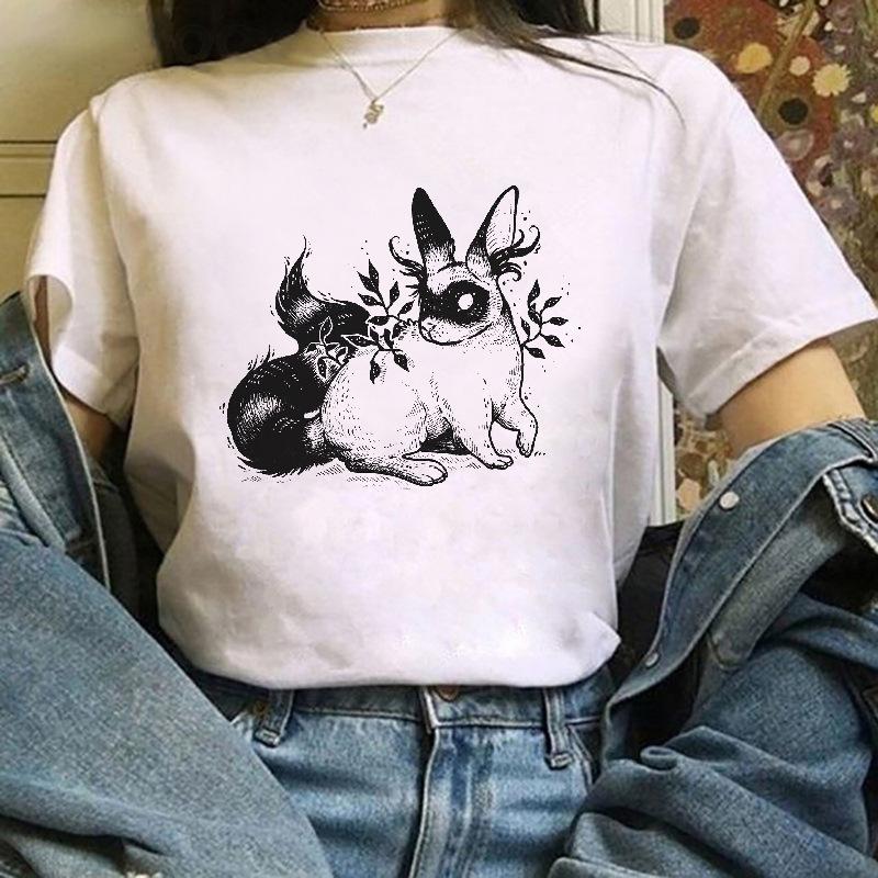 Summer T-shirts Kawaii Cat Funny Tshirt Cute Fashion harajuku graphic t shirts Fashionable polyester fabric