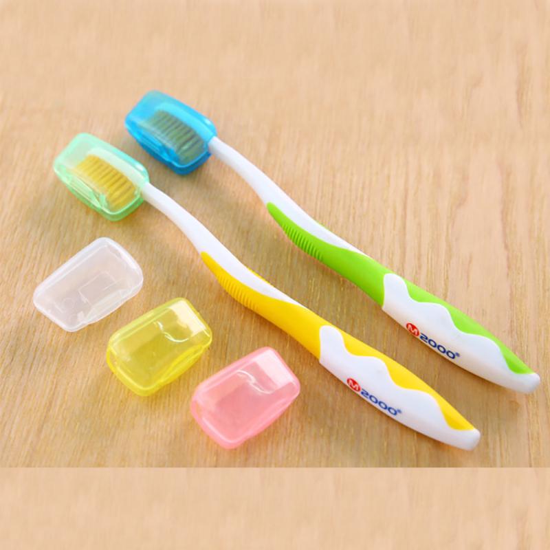 5 шт., портативная дорожная зубная щетка, чехол, защитный колпачок, очиститель щетки для похода и кемпинга