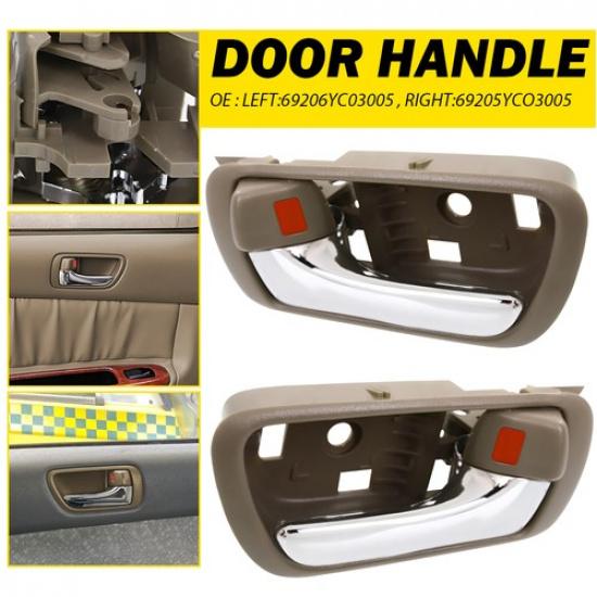 1/2/4PCS Beige Chrome Interior Door Handle For Toyota Camry 2002-2006 Left Right